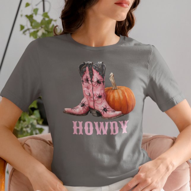 Western Halloween Cowboy Boots Howdy Tri-Blend Shirt (Creator Uploaded)