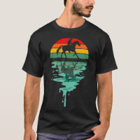 Western Halter Horse Retro Sun Style 