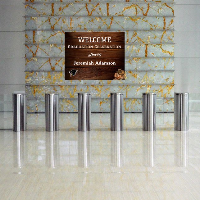 Western Hat and Lasso Grad Party Welcome Poster (Creator Uploaded)