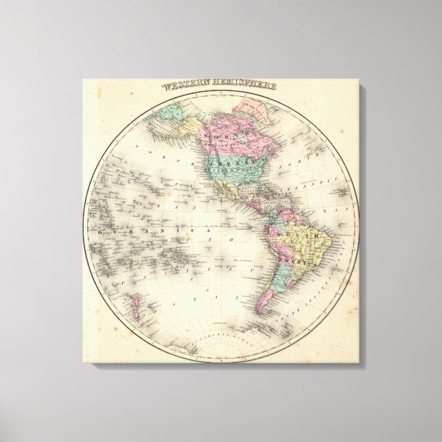 Western Hemisphere 2 Canvas Print (Front)