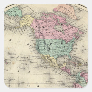 Western Hemisphere 4 Square Sticker