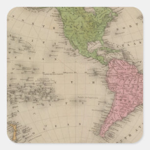 Western Hemisphere 9 Square Sticker