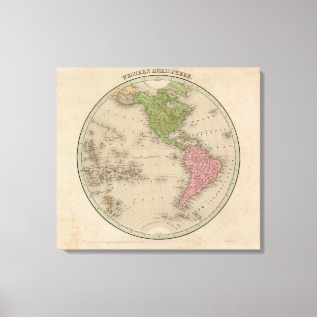 Western Hemisphere Canvas Print (Front)
