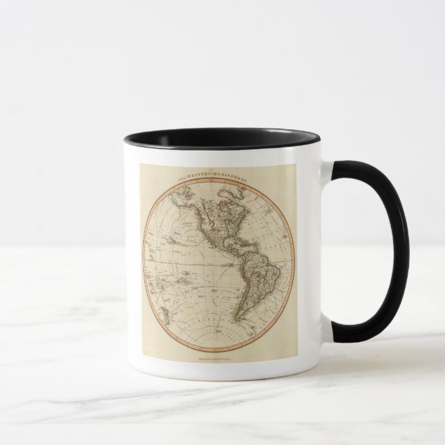 Western Hemisphere Circular Map Mug (Right)