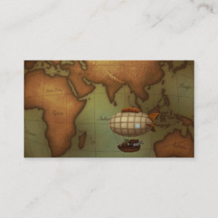 Western Hemisphere Map Personalised Calling Card