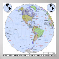 Western Hemisphere Map