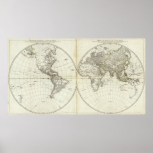 Western Hemisphere or New World Poster