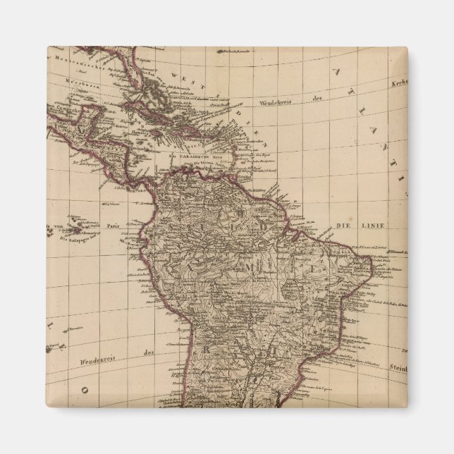 Western Hemisphere, South America Magnet (Front)
