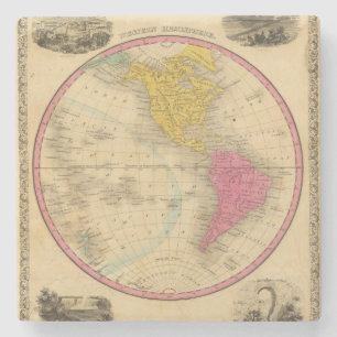 Western Hemisphere Stone Coaster