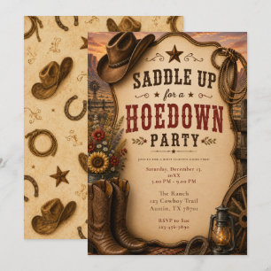 Western Hoedown Party Invitation