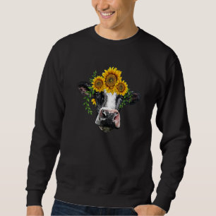Western Holstein Cow Cute Holstein Portrait With S Sweatshirt