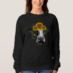 Western Holstein Cow Cute Holstein Portrait With S Sweatshirt