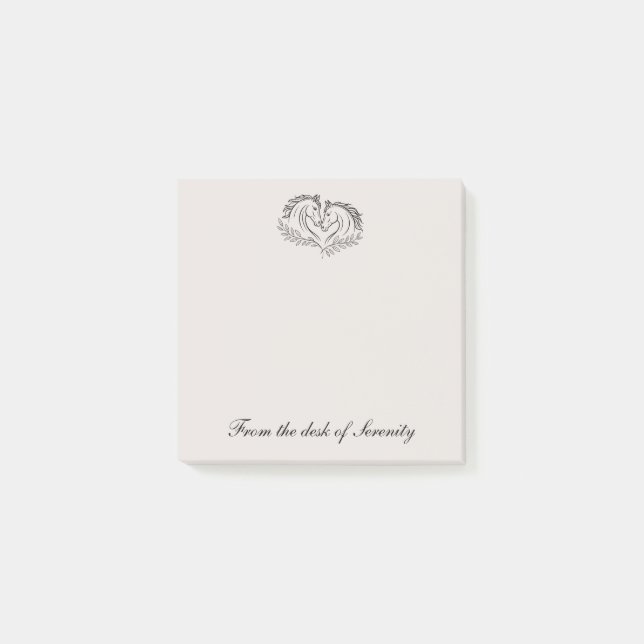 Western Horse Equestrian Country Cowgirl Cowboy Post-it Notes (Front)