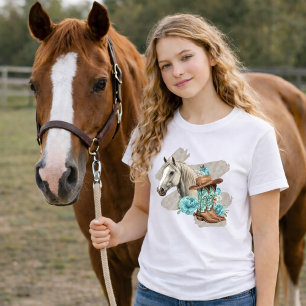Western Horse Girls  T-Shirt