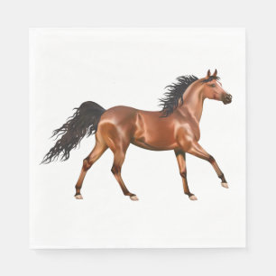 Western Horse Horseshoe Wedding Country Equestrian Napkin