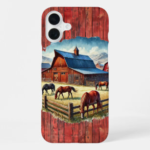 Western horse lovers ranch iPhone 16 plus case