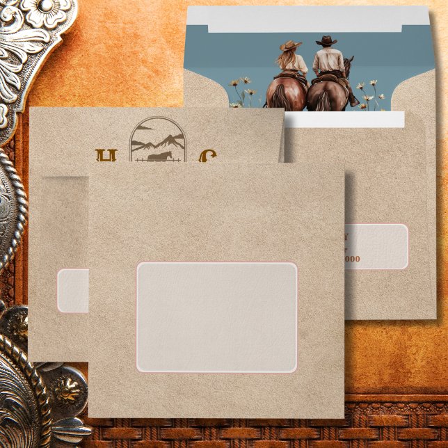 Western Horse Lovers Save the Date Envelope (Creator Uploaded)