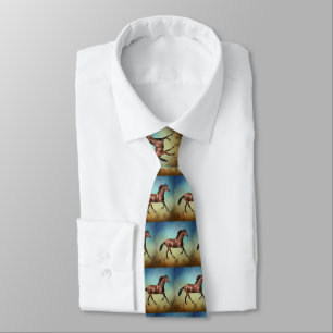 Western Horse Print Necktie