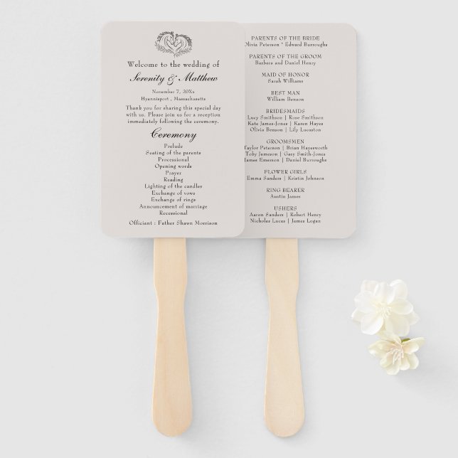 Western Horse Rustic Country Wedding Program  Hand Fan (Front and Back)