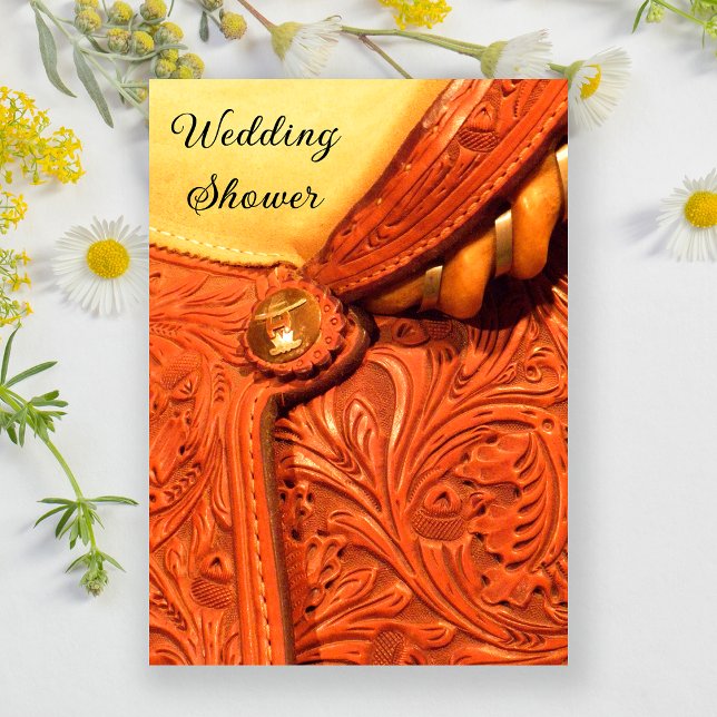 Western Horse Saddle Country Wedding Shower Invitation (Creator Uploaded)