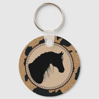 Western Horse Silhouette Keychain