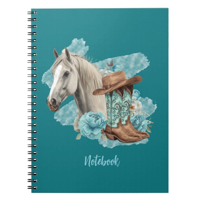 Western Horse Spiral Note Book (Front)