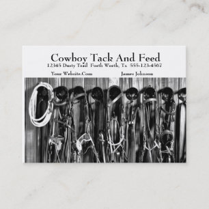 Western Horse Tack Business Card Template