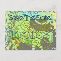 Western Horse With Swirls Save the Date Postcards