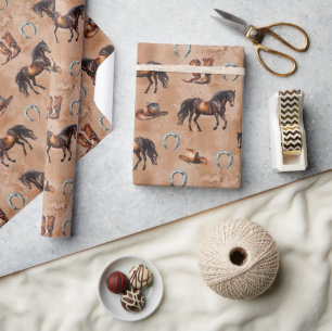 Western Horses Wrapping Paper