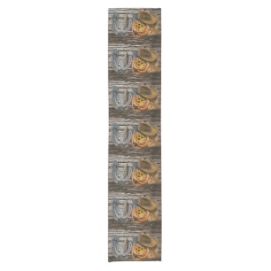 Western Horseshoe Cowboy Hat Lasso Short Table Runner