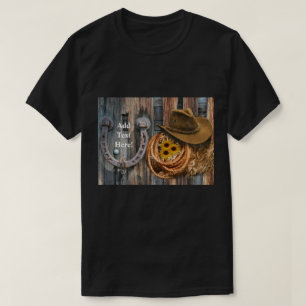 Western Horseshoe Cowboy Hat Lasso T-Shirt