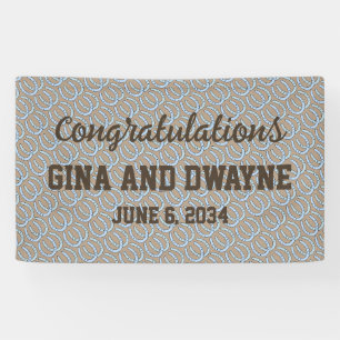 Western Horseshoe Wedding Cowboy Banner