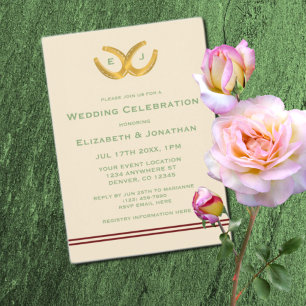 Western Horseshoes Wedding Invitation