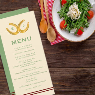 Western Horseshoes Wedding Menu