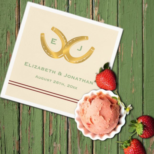 Western Horseshoes Wedding Napkin (Creator Uploaded)