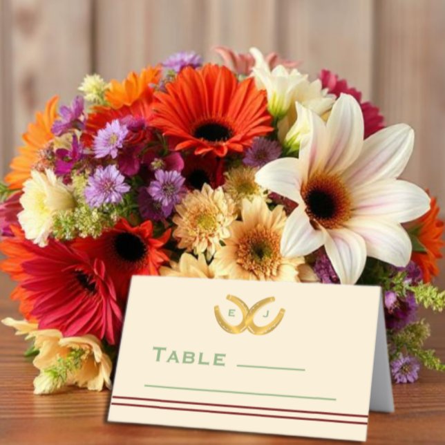 Western Horseshoes Wedding Place Card (Creator Uploaded)