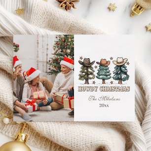 Western Howdy Christmas  photo Holiday Card