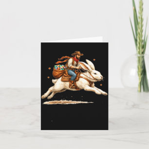 Western Howdy Easter Day Cowboy Riding Easter Card