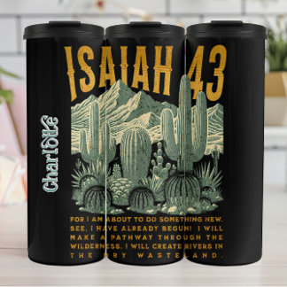 Western Isaiah 43 Desert Graphic Thermal Tumbler