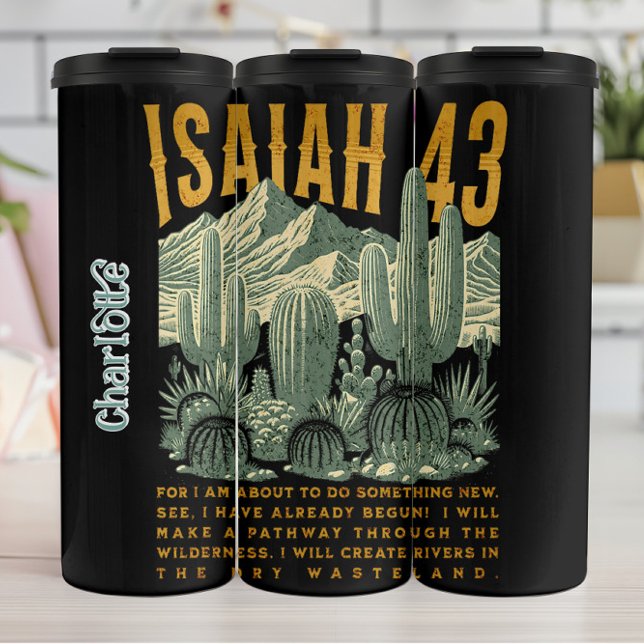Western Isaiah 43 Desert Graphic Thermal Tumbler (Creator Uploaded)