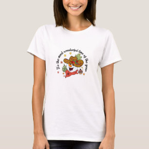 Western Its The Most Wonderful Time Cowboy Snowman T-Shirt