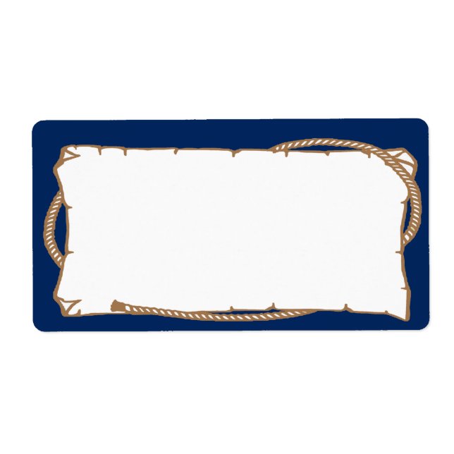 Western Label With Rope Party Name Tag (Front)