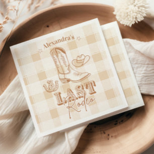 Western Last Rodeo Bachelorette Party Napkin