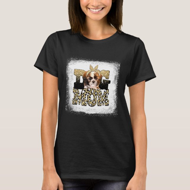 Western Leopard Shih Tzu Mum Mother's Day T-Shirt (Front)