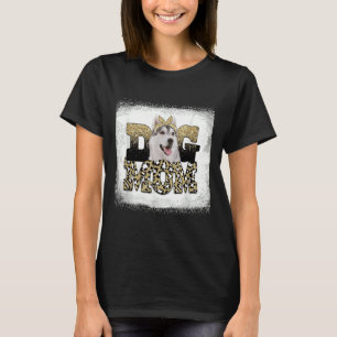Western Leopard Siberian Husky Mum Mother Day 28 T-Shirt