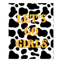 Western,Let's Go Girls Poster, Girl Power Wall Art