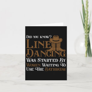 Western Line Dance 5678 Funny Line Dancing  Card