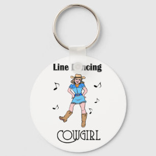 Western "Line Dancing Cowgirl" Key Ring