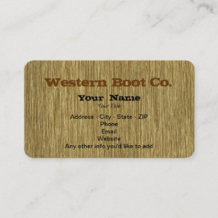 Western Look Wood Background Business Cards