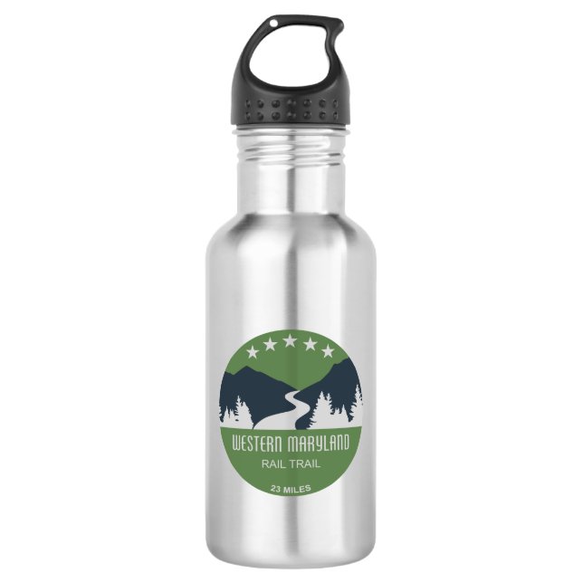 Western Maryland Rail Trail 532 Ml Water Bottle (Front)